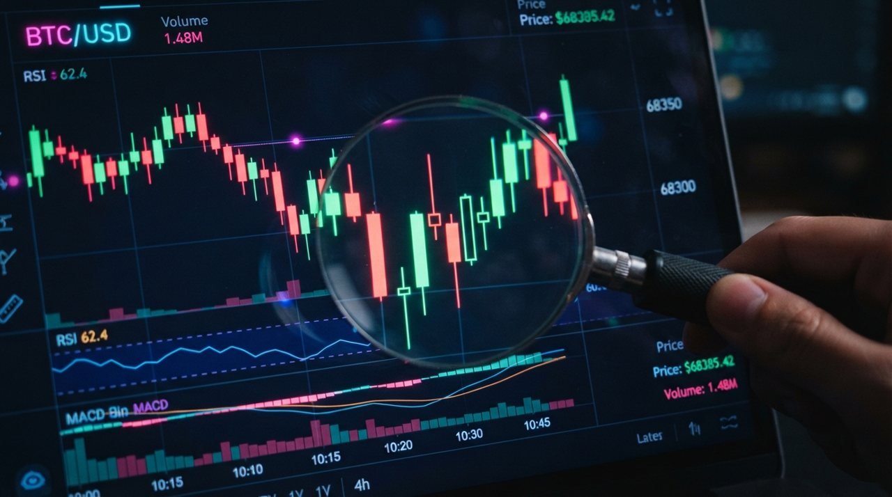Illustration of crypto trading and market analysis