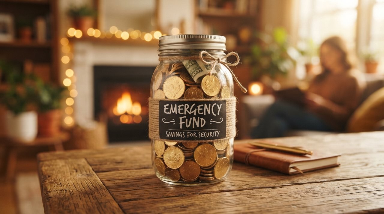 Illustration of saving money and building an emergency fund