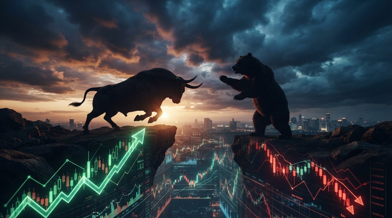 Illustration of stocks and stock market investing